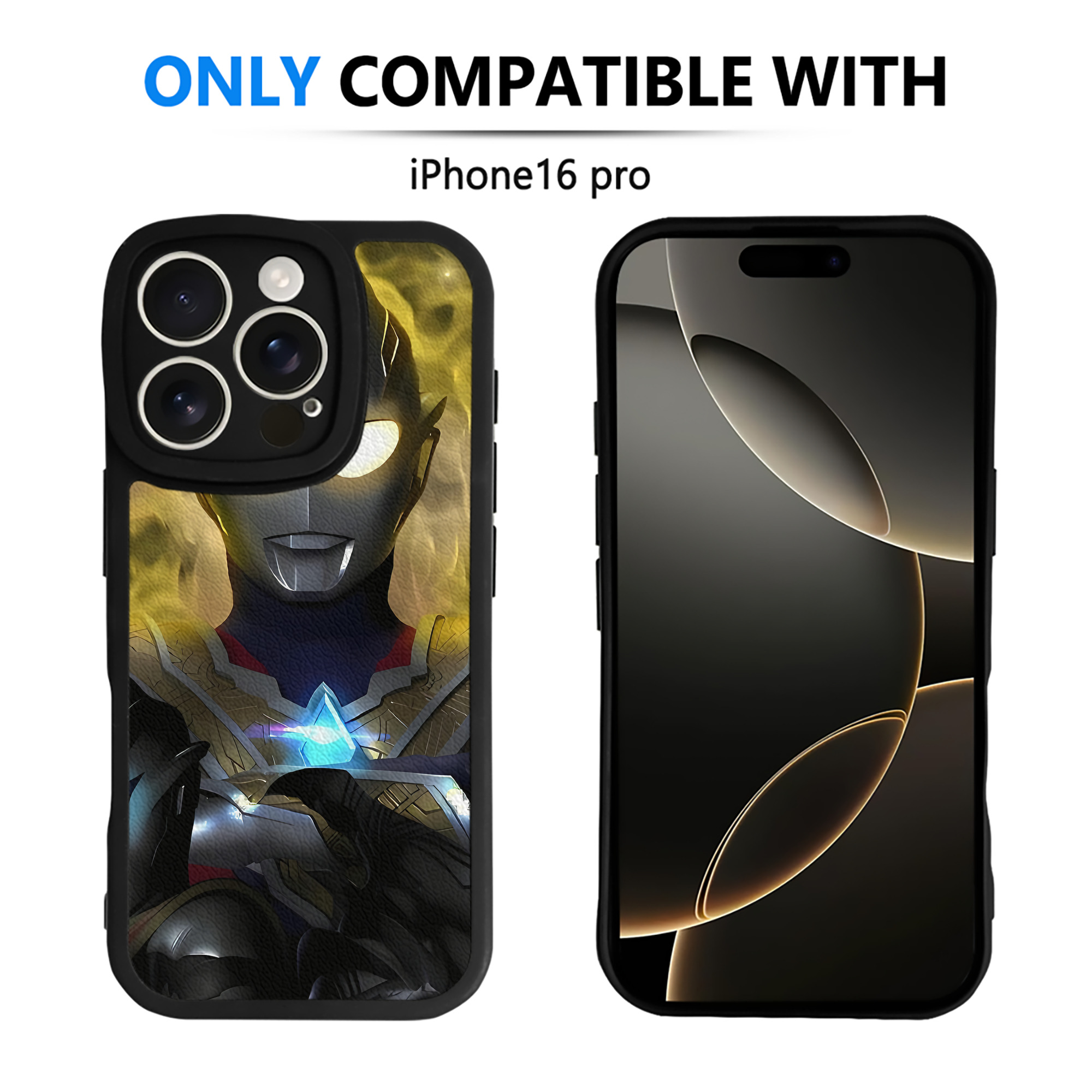 （画像用） ウルトラマン Ultraman 【iPhone 16シリーズ対応】シリコンスマホケース（レザー調） 材質：シリコン